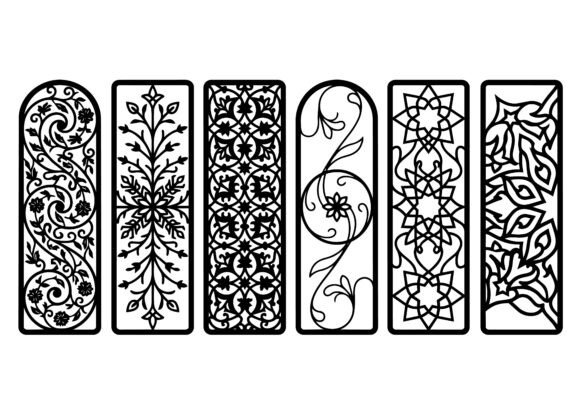 Download Decorative Bookmark Panel EPS Bundle - Decorative Collection