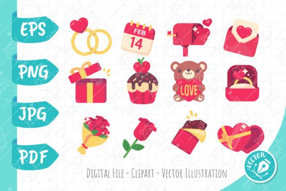 Download Valentine's Day Card Decorative Elements - Decorative Collection