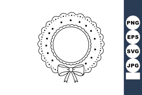 Download Decorative Round Lace Doily with Bow Rib - Decorative Collection