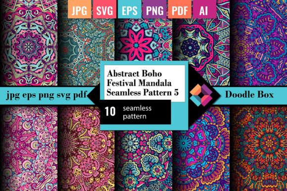 Download Abstract Boho Festival Mandala Pattern 5 - Mandala pattern Collection