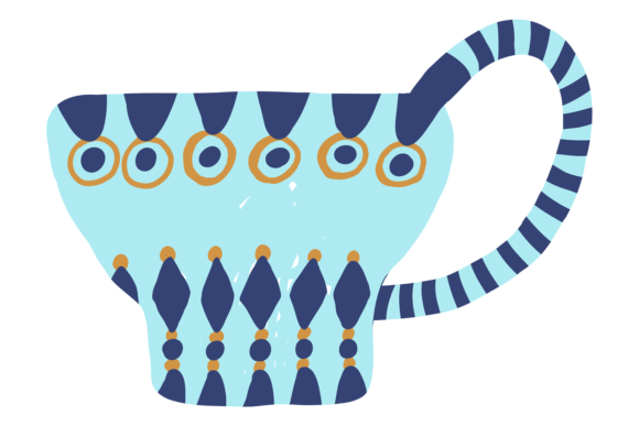 Download Ceramic Cup with Decorative Round Patter - Decorative Collection