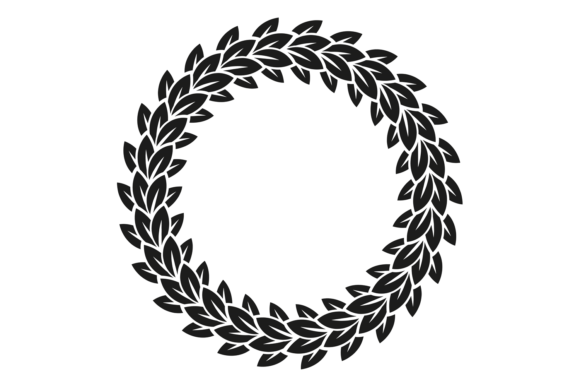 Download Floral Decorative Round Frame. Black Fol - Decorative Collection