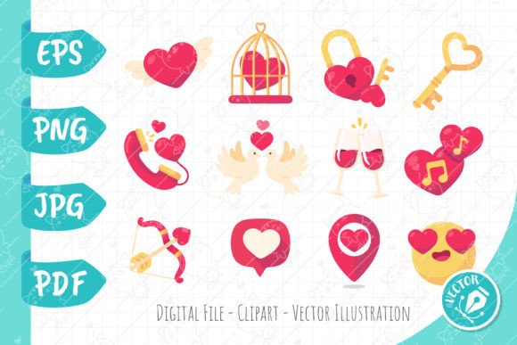 Download Valentine's Day Card Decorative Elements - Decorative Collection